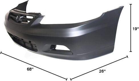 Garage-Pro Front Bumper Cover Compatible with 2001-2002 Honda Accord Coupe, With Fog Lamp Holes, Primed in Saudi Arabia