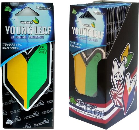 YLBS95 Japan Tree Frog Squash Scents JDM Air Freshener, Black, 1 Box, 24 Piece in Saudi Arabia