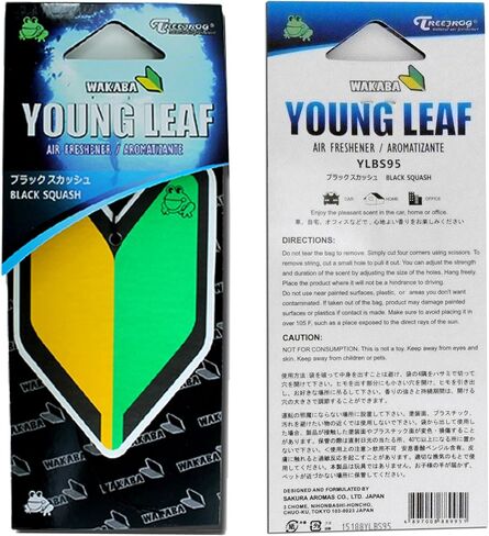 YLBS95 Japan Tree Frog Squash Scents JDM Air Freshener, Black, 1 Box, 24 Piece in Saudi Arabia