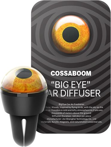 Realistic big-eyed car vent freshener – artist-made animal eye art that doubles as a decoration Odor removal Zero additives, long-lasting aroma, unique gifts(OWL) in Saudi Arabia