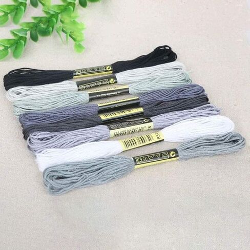 8Pcs 7.5m Purple Cotton Stitch Embroidery Thread Floss DIY Friendship Bracelets Floss Craft Sewing Skeins Fashion Embroidery Floss for Arts, Crafts and Sewing in Saudi Arabia