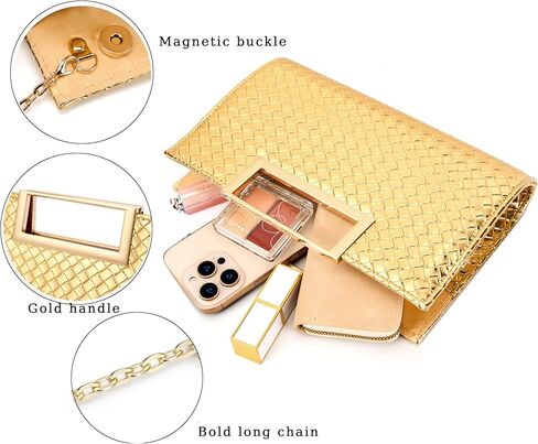 المرأة مخلب المحفظة الأزياء بو الجلود حقيبة يد / حقيبة الكتف المرأة eveing ​​حقيبة هدية عيد الميلاد. in Kuwait