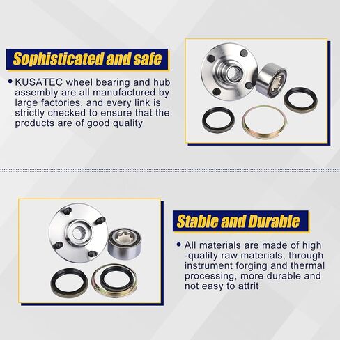 KUSATEC 518507 2pcs Front Wheel Bearing and Hub Assembly Compatible with 1998-2002 Chevy Prizm,1993-1997 Geo Prizm,1994-2002 Toyota Corolla, 4 Lug Bolts without ABS in Saudi Arabia