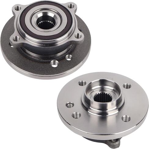 KUSATEC 513226 قطعتان من محمل العجلة الأمامية ومجموعة المحور المتوافقة مع 2002-2006 Mini Cooper، 4 براغي العروة مع ABS in Saudi Arabia