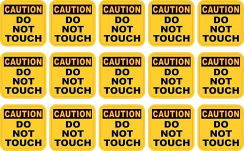 StickerTalk Caution Do Not Touch Vinyl Stickers, 15 Stickers, 1 inch by 1 inch Each in Saudi Arabia