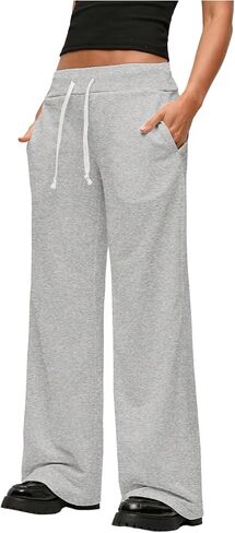 Verdusa Women's Straight Leg Sweatpants Athletic Casual Long Pants with Pockets in Saudi Arabia