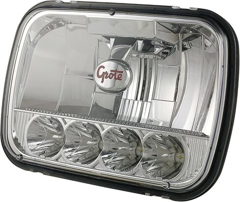Grote 909515 مصابيح أمامية ذات شعاع مختوم LED، 5 × 7 مصابيح أمامية مختومة LED، 9 32 فولت in Saudi Arabia