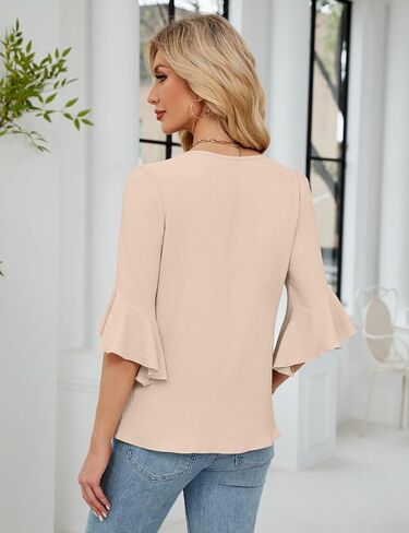 Blooming Jelly Womens Business Casual Tops Summer Dressy Work Shirts 2025 Spring 3/4 Loose Outfits Basic Clothes in Saudi Arabia