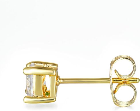 14k Brass Diamond Stud Earrings,Cut Cubic Zirconia Stud Earrings For Women,Jewellery Gift for Her in Saudi Arabia