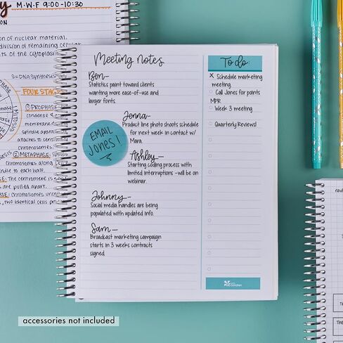Erin Condren 7" X 9" Spiral Bound Productivity Notebook - Hello Kitty Meadows, 160 Lined Page & To Do List Organizer Notebook, 80Lb Thick Mohawk Paper, Stickers Included in Saudi Arabia