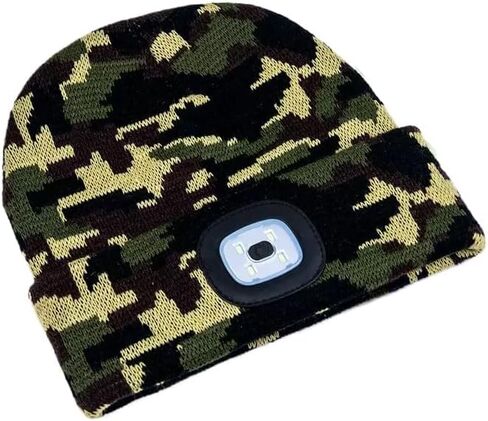 قبعة صغيرة LED للجنسين مع ضوء، قبعة مصباح أمامي LED قابلة لإعادة الشحن عبر USB، قبعة صغيرة محبوكة بإضاءة ليلية وقبعة مصباح يدوي in Kuwait