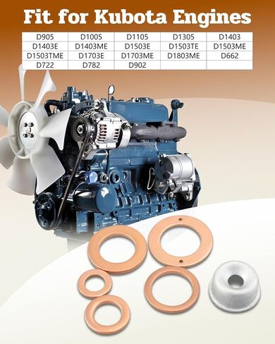 19077-53650 Injector Washer Heat Shield Fit for Fit for 4 Cylinder Kubota Engines V1205 V1305 V1505 V1903 V2003E V2203ME V2403ME Replace 15841-53622 in Kuwait