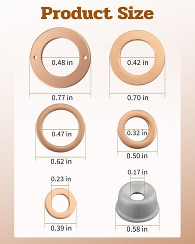 19077-53650 Injector Washer Heat Shield Fit for Fit for 4 Cylinder Kubota Engines V1205 V1305 V1505 V1903 V2003E V2203ME V2403ME Replace 15841-53622 in Kuwait