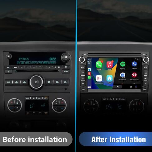 Android 13 [2G+64G] Car Radio for GMC Sierra Yukon Chevrolet Buick Chevy Silverado,8 Inch Touch Screen Stereo with GPS SWC Wireless Apple CarPlay Android Auto in Kuwait