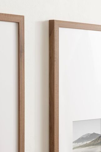 Kate and Laurel Gallery Rectangular Panel Picture Frame Set of 2, 14 x 30 matted to 8 x 10, Light Natural, Modern Tall Two-Piece Photo Frame Set for Gallery Wall Decor in Living Room Wall Display in Saudi Arabia