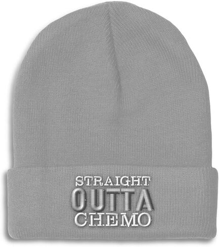 Beanies for Men Straight Outta Chemo B Skull Cap Winter Hats for Women Acrylic 1 Size in Saudi Arabia