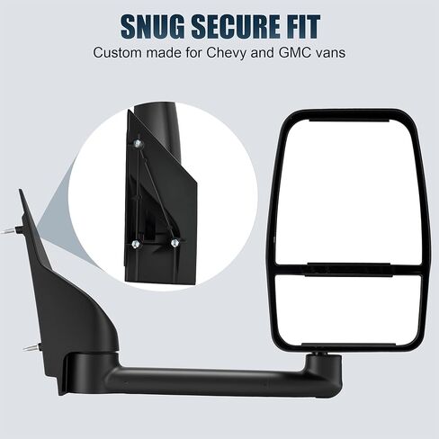 Driver Towing Mirror Compatible with 2003-2017 Chevy Express Savana 1500 2500 3500#GM1320426 in Kuwait
