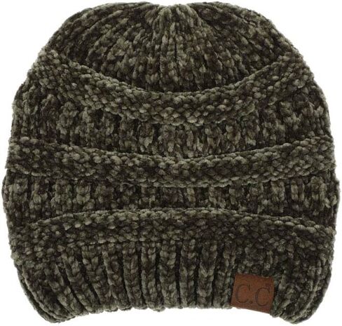 ScarvesMe Soft Winter Warm Solid Color Ribbed Chenille Beanie in Saudi Arabia