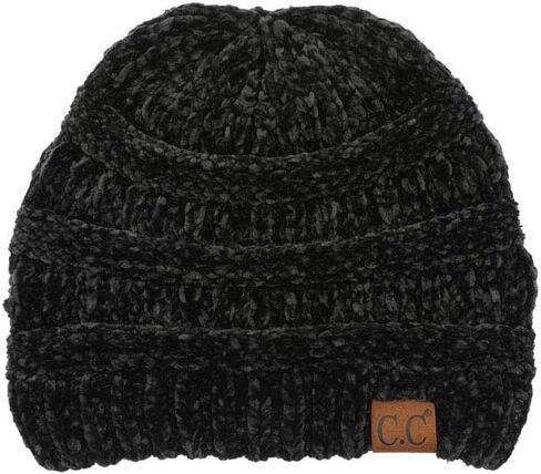 ScarvesMe Soft Winter Warm Solid Color Ribbed Chenille Beanie in Saudi Arabia