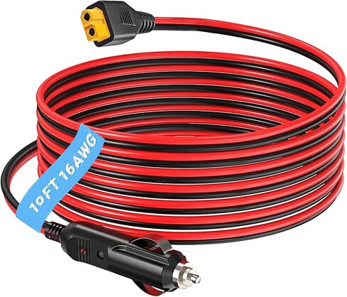 12 فولت/24 فولت ولاعة السجائر XT60 قابس شاحن السيارة لسلسلة Ecoflow Delta/River/River 2 Bluetti EB55 Anker 757/767 محطة توليد الطاقة الشمسية ECOFLOW Wave 2 مكيف الهواء XT60 DC سلك محول in Kuwait