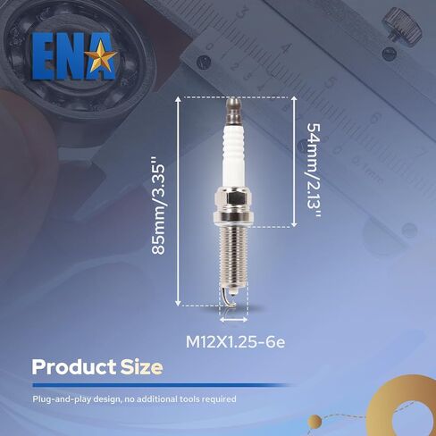 ENA Platinum Spark Plug for 5118 PLZKAR6A11 Compatible with Nissan Frontier 2005-2017 2.5L Sentra 2007-2010 2.0L 2013-2017 1.8L Micra 2015-2017 1.6L Versa 2012-2017 Versa Mote 2014-2017 1.6L Set of 4 in Saudi Arabia