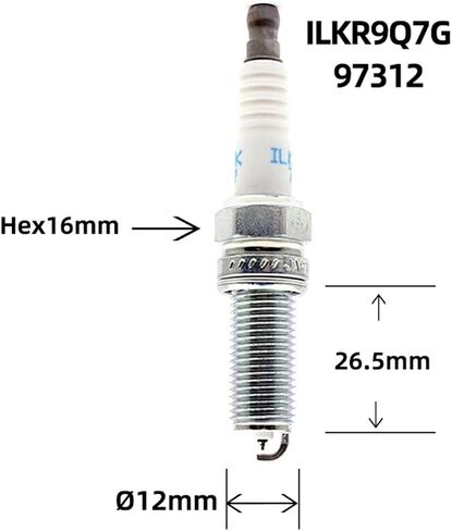NGK Iridium Platinum Spark Plug ILKR9Q7G 97312 Compatible With Kia K3，Compatible with Smart Run，Compatible with Hyundai Elantra(4PCS) in Kuwait
