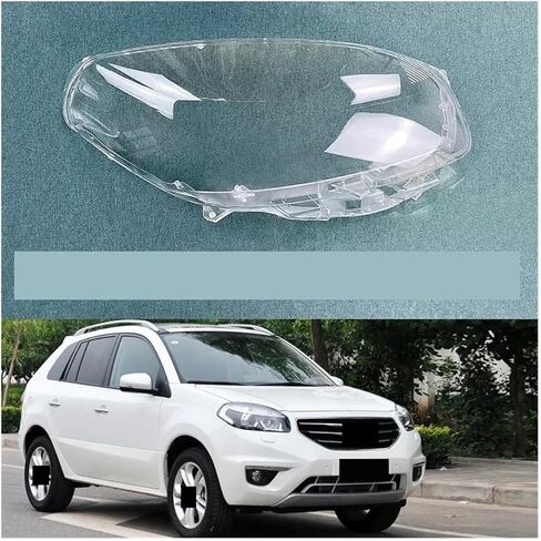قبعات المصابيح الأمامية للسيارة متوافقة مع Renault Koleos 2012 2013 2014 2015 2016 غطاء المصباح الزجاجي للسيارات غطاء عدسة عاكس الضوء للسيارات (يمين) in Saudi Arabia