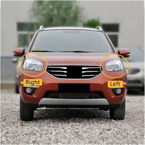 قبعات المصابيح الأمامية للسيارة متوافقة مع Renault Koleos 2012 2013 2014 2015 2016 غطاء المصباح الزجاجي للسيارات غطاء عدسة عاكس الضوء للسيارات (يمين) in Saudi Arabia