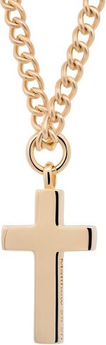 Shields of Strength Mens Stainless Steel Always Cross Necklace Matthew 28:20 Simple Eloquent Design Any Occasion Reminder Faithful Love Mercy Inspiring in Kuwait
