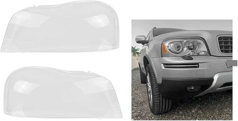 2PCS Compatible For Volvo XC90 2004-2013 Headlight Shell Lamp Shade Transparent Lens Cover Headlight Cover, Right & Left in Saudi Arabia