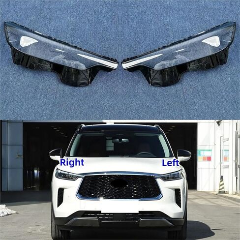 متوافق مع إنفينيتي QX60 2022 2023 2024 غطاء أمامي شفاف للسيارة غطاء زجاجي عدسة غطاء المصباح غطاء عاكس الضوء التلقائي (1 قطعة الجانب الأيسر) in Kuwait