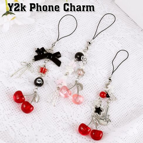 4pcs سحر هاتف لطيف y2k bow star سحر الهاتف الخليوي للحالة سحر الفضة للهاتف Kawaii Car Charm charm kit keychain keychain charm accsitations for pendant camera camera in Kuwait