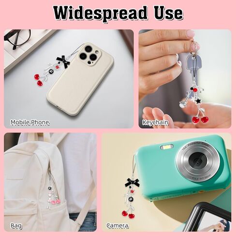 4pcs سحر هاتف لطيف y2k bow star سحر الهاتف الخليوي للحالة سحر الفضة للهاتف Kawaii Car Charm charm kit keychain keychain charm accsitations for pendant camera camera in Kuwait