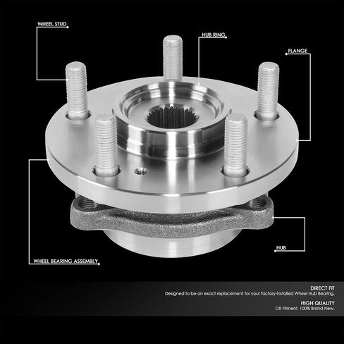 DNA MOTORING OEM-WHA-0203 Front Wheel Bearing Hub Assembly Compatible with 2006-2012 Eclipse / 2004-2011 Endeavor / 2004-2012 Galant in Saudi Arabia