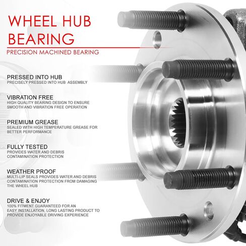 DNA MOTORING OEM-WHA-0203 Front Wheel Bearing Hub Assembly Compatible with 2006-2012 Eclipse / 2004-2011 Endeavor / 2004-2012 Galant in Saudi Arabia