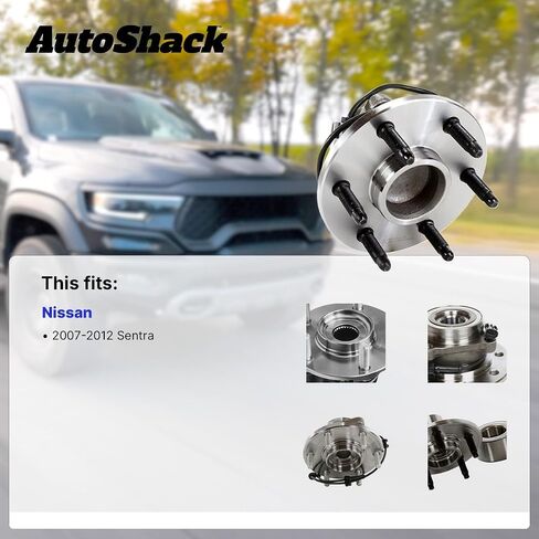 AutoShack Rear Wheel Hub Bearing Assemblies with ABS| Replacement for 2007-2012 Nissan Sentra | 2-PC in Saudi Arabia