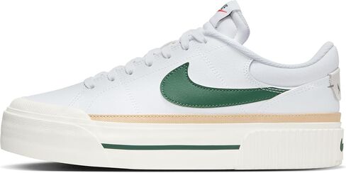 Nike Court Legacy Lift Women's Shoes (DM7590-107, White/Sail/Sesame/Fir) in Saudi Arabia