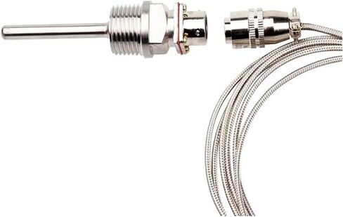RTD PT100 Temperature Sensor 50~200mm Probe 1/2" NPT Threads with 1~5m Cable -58°F-572oF Waterproof and Oil-Proof Anti-Corrosion(Length 1m,200mm) in Kuwait