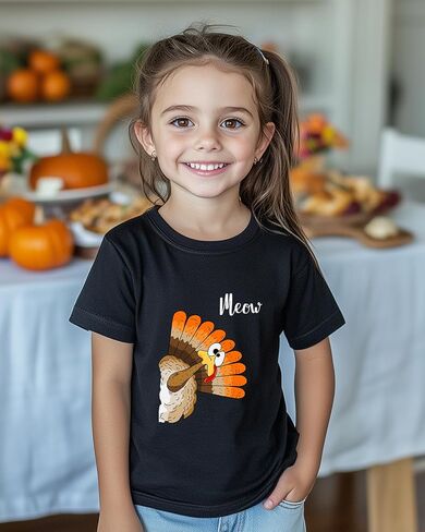 Thanksgiving Shirts for Kids Boys Girls Toddler Funny Turkey Pumpkin Graphic T-Shirt Clothes Tops Tee 2T-8Y in Saudi Arabia