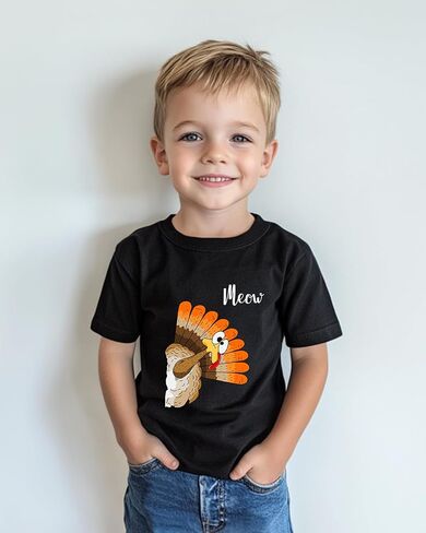 Thanksgiving Shirts for Kids Boys Girls Toddler Funny Turkey Pumpkin Graphic T-Shirt Clothes Tops Tee 2T-8Y in Saudi Arabia