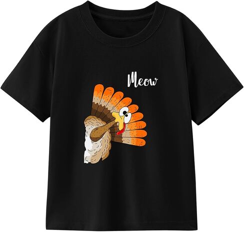 Thanksgiving Shirts for Kids Boys Girls Toddler Funny Turkey Pumpkin Graphic T-Shirt Clothes Tops Tee 2T-8Y in Saudi Arabia