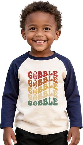 Thanksgiving Shirts for Kids Boys Girls Toddler Funny Turkey Pumpkin Graphic T-Shirt Clothes Tops Tee 2T-8Y in Saudi Arabia
