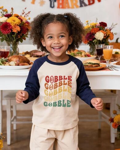 Thanksgiving Shirts for Kids Boys Girls Toddler Funny Turkey Pumpkin Graphic T-Shirt Clothes Tops Tee 2T-8Y in Saudi Arabia