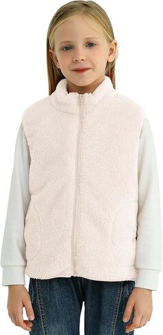 سترة بسحاب للفتيات والأولاد سترة دافئة من الصوف الناعم مع جيوب من 3 إلى 12 سنة in Kuwait