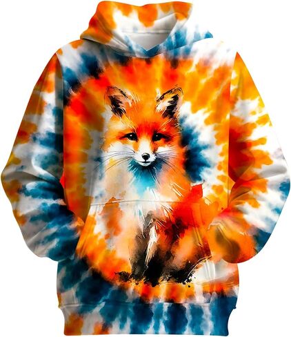 Big Kids Tie Dye Hoodies Sweatshirt for Boys Girls, Kangaroo Pocket Pullover Hooded in Saudi Arabia