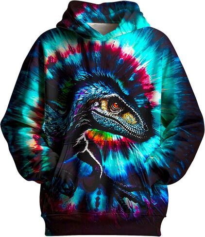 Big Kids Tie Dye Hoodies Sweatshirt for Boys Girls, Kangaroo Pocket Pullover Hooded in Saudi Arabia