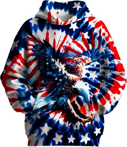 Big Kids Tie Dye Hoodies Sweatshirt for Boys Girls, Kangaroo Pocket Pullover Hooded in Saudi Arabia