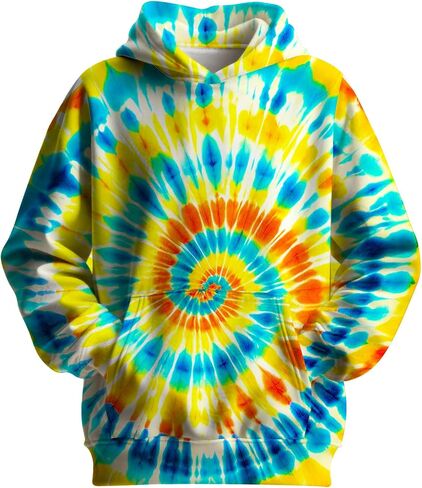 Big Kids Tie Dye Hoodies Sweatshirt for Boys Girls, Kangaroo Pocket Pullover Hooded in Saudi Arabia