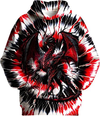 Big Kids Tie Dye Hoodies Sweatshirt for Boys Girls, Kangaroo Pocket Pullover Hooded in Saudi Arabia
