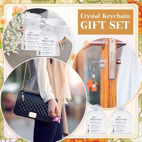 Sureio 6 Set Crystal Keychain Gift for New Beginnings, Women New Beginnings Gifts Going Away Coworker, Inspirational Encouragement for Friend Divorce Breakup Get Well Christmas in Kuwait